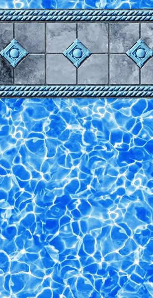 Above Ground Swimming Pool Stone Braid Tile Vinyl Liner